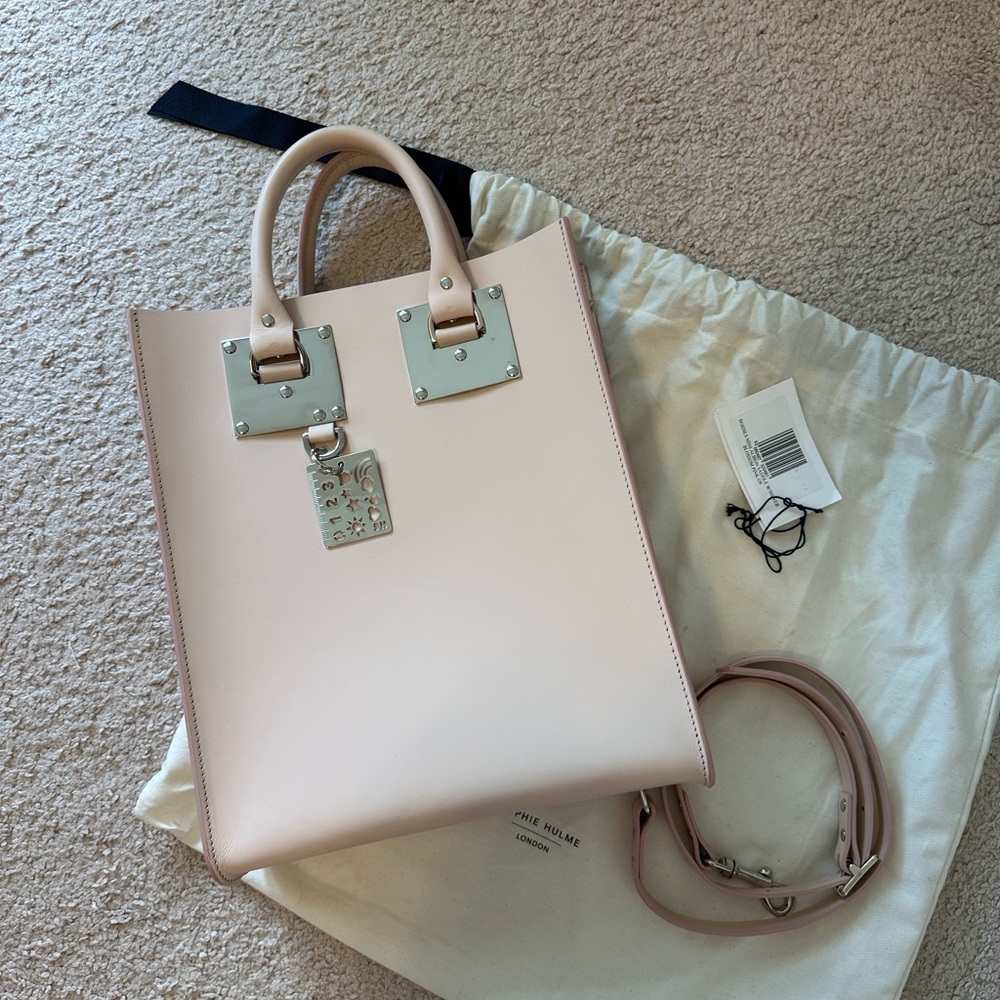Sophie Hulme cherry blossom pink mini Albion tote bag